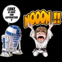 T-shirt Enfant Luke Skywalker « Luke Life Episode V : un robot...ménager !! » – Parodie Star Wars