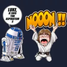 Sweat-Shirt à capuche Luke Skywalker « Luke Life Episode V : un robot...ménager !! » – Parodie Star Wars