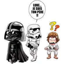 Body bébé Dark Vador « Luke...Je suis ton père !! » – Parodie Star Wars