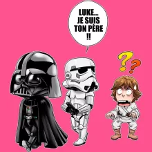 Débardeur Enfant Fille Dark Vador « Luke...Je suis ton père !! » – Parodie Star Wars