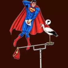 Damen T-shirt “Man of Steel” – Superman parodie