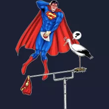 Sweat-Shirt à capuche « Man of Slip... » – Parodie Superman