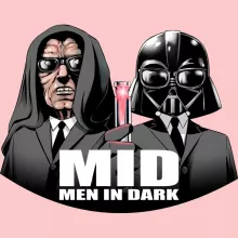 Darth Vader Babyromper (meisje) “Darth Vader en Darth Sidious X Men In Black” – Star Wars parodie