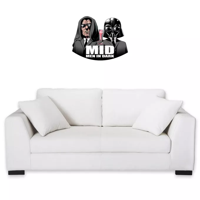 Wandsticker Parodie auf Star Wars Darth Vader und Darth Sidious X Men In Black