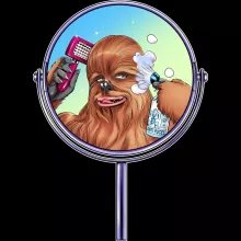 Chewbacca Messenger Bag “Chewbacca aka Chewie” – Star Wars parody