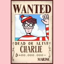 Body bébé (Filles) Charlie « Mystérieux Wanted » – Parodie Où est Charlie