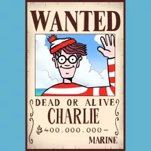 Body bébé Charlie « Mystérieux Wanted » – Parodie Où est Charlie