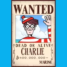 T-shirt bébé Charlie « Mystérieux Wanted » – Parodie Où est Charlie