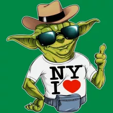 Yoda Kinderen Zomerpetten “New York I Love” – Star Wars parodie