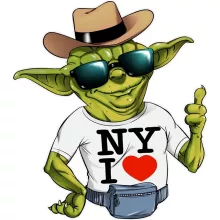 Cappello Bambino e Bambina Yoda “New York I Love” – Parodia dei Star Wars