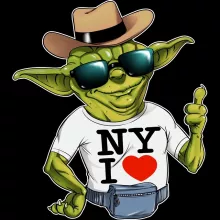 Custodia per smartphone Yoda “New York I Love” – Parodia dei Star Wars
