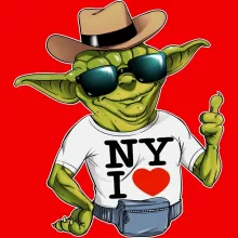 Yoda Damen T-shirt “New York I Love” – Star Wars parodie