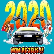 T-shirt Doc Brown « Nom de Zeus, retournons dans le passé !! » – Parodie Retour vers le Futur