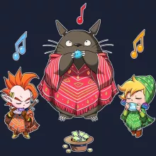 Sweat-Shirt à capuche Totoro « Ocarina Orchestra » – Parodie Zelda