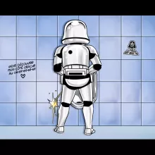 Custodia per smartphone Stromtrooper – Parodia dei Star Wars