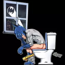 Lange mouwen Babyromper – Batman parodie
