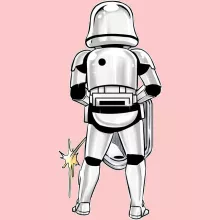 Imperial Stormtrooper Baby Strampler (Mädchen) – Parodie auf Star Wars