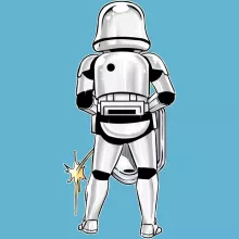 Body bébé Stormtrooper « Problème pour viser... » – Parodie Star Wars