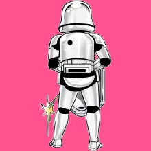 Imperial Stormtrooper Girls Kids Tank Top – Star Wars parody