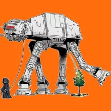 Darth Sidious Kinder Kappe “Darth Sidious aka Emperor Palpatine und die AT-AT Robot” – Parodie auf Star Wars