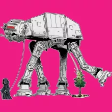 Darth Sidious Women T-shirt “Darth Sidious aka Emperor Palpatine and Walking AT AT robot” – Star Wars parody