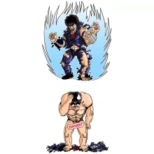 Kenshiro ärmelloser Baby Strampler – Parodie auf Fist of the North Star