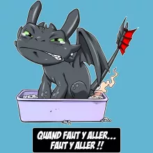 Body bébé Krokmou « Quand faut y aller... Faut y aller !! » – Parodie Dragons