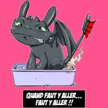 Débardeur Enfant Fille Krokmou « Quand faut y aller... Faut y aller !! » – Parodie Dragons