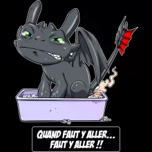 Pull Enfant Krokmou « Quand faut y aller... Faut y aller !! » – Parodie Dragons
