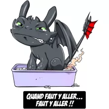 totebag Krokmou « Quand faut y aller... Faut y aller !! » – Parodie Dragons