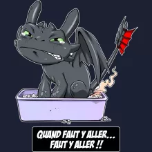 Sweat-Shirt à capuche Krokmou « Quand faut y aller... Faut y aller !! » – Parodie Dragons