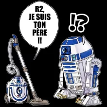 T-shirt Enfant R2-D2 « R2, je suis ton père (SD) » – Parodie Star Wars