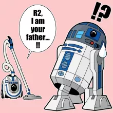 R2-D2 Baby Bodysuit (Baby Girls) – Star Wars parody