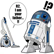 R2-D2 Kinder T-Shirt – Parodie auf Star Wars
