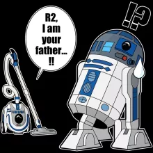 R2-D2 Långärmad T-Shirts – Parodi Stjärnornas krig