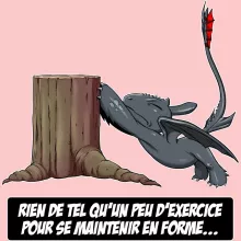 Body bébé (Filles) Krokmou « Rien de tel qu'un peu d'exercice pour se maintenir en forme... » – Parodie Dragons