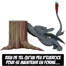 Casquette Enfant Krokmou « Rien de tel qu'un peu d'exercice pour se maintenir en forme... » – Parodie Dragons