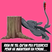 Débardeur Enfant Fille Krokmou « Rien de tel qu'un peu d'exercice pour se maintenir en forme... » – Parodie Dragons