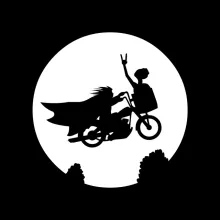 E.T. – Der Außerirdische Kinder Pullover “E.T. – Der Außerirdische und Eliott” – Parodie auf ET – Der Außerirdische