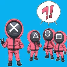 T-shirt bébé Squid Game Pink Soldiers – Parodie Squid Game