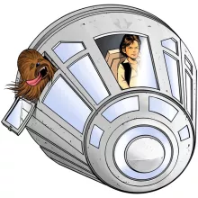 Han Solo Body baby Ärmlös “Han Solo och Chewbacca” – Parodi Stjärnornas krig