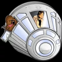 T-shirt Han Solo « Star Dog » – Parodie Star Wars