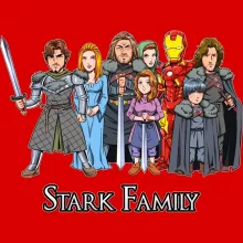Eddard Cap “Eddard, Catelyn, Robb, Sansa, Arya, Brian, Rickon and Tony Stark” – Game of Thrones parody