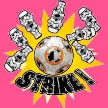 Camiseta Niña sin mangas BB-8 “BB-8 y de los Stomtroopers” – Parodia de Star Wars