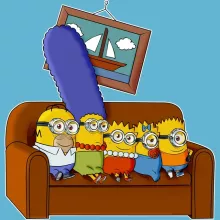 Baby Strampler “Die Minions und die Simpson” – Parodie auf Minions