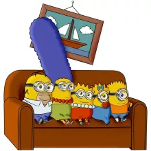 Body bebè “i Minions e Homer Simpson” – Parodia dei Minions