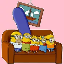 T-shirt Enfant Fille « The Simnions » – Parodie Les Minions