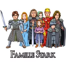 Body bébé Eddard « The Stark Family (Avec Robert Downey Jr dans le rôle de Tony) » – Parodie Game of Thrones