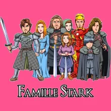 Débardeur Enfant Fille Eddard « The Stark Family (Avec Robert Downey Jr dans le rôle de Tony) » – Parodie Game of Thrones