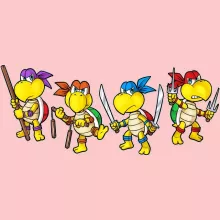 Fatinho para bebé (menina) Mario Vs Donatello “Mario Vs Donatello,Raphael, Leonardo e Michelangelo” – Super Mario de parodia